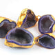 5 Pcs 24k Gold Plated Natural Purple Geode Druzzy Pendant , Fancy Shape Druzzy , Gemstone Pendant , 32mmx19mm-36mmx26mm Jewelry Making DRZ333 - Tucson Beads