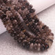 1  Strand Natural Black Rutile  Smooth Rondelle -Gem Stone Beads Plain Rondelles-Tourmalated Quartz  Beads, 9mm-13mm-17 Inches BR02943 - Tucson Beads