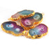 4 Pcs Mix Druzzy 24k Gold Plated Pendant- Electroplated Gold Druzy -53mmx28mm-43mmx21mm DRZ149