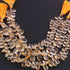 1  Strand Citrine Faceted Briolettes  -Pear Shape  Briolettes - 7mmx6mm-16mmx10mm- 9 Inches BR02041