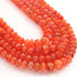 1  Strand Natural Carnelian Smooth Rondelle -Gem Stone Beads Plain Rondelles  Beads, 6mm-10mm-17 Inches BR02947