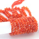 1  Strand Natural Carnelian Smooth Rondelle -Gem Stone Beads Plain Rondelles  Beads, 6mm-10mm-17 Inches BR02947 - Tucson Beads