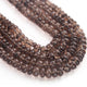 1  Strand Natural Smoky Quartz  Smooth Rondelle -Gem Stone Beads Plain Rondelles  Beads, 6mm-8mm-17 Inches BR02937 - Tucson Beads