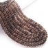 1  Strand Natural Smoky Quartz Faceted Rondelles Beads- Semi Precious Gemstone- 6mm-9mm-10 Inches BR02937