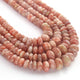 1  Strand Natural Sun Stone Smooth Rondelle -Gem Stone Beads Plain Rondelles  Beads, 7mm-12mm-17 Inches BR02946 - Tucson Beads