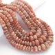 1  Strand Natural Sun Stone Smooth Rondelle -Gem Stone Beads Plain Rondelles  Beads, 7mm-12mm-17 Inches BR02946 - Tucson Beads