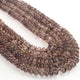 1  Strand Natural Smoky Quartz  Smooth Rondelle -Gem Stone Beads Plain Rondelles  Beads, 11mm-17mm-16 Inches BR02952 - Tucson Beads
