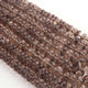 1  Strand Natural Smoky Quartz  Smooth Rondelle -Gem Stone Beads Plain Rondelles  Beads, 11mm-17mm-16 Inches BR02952 - Tucson Beads