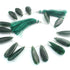 1 Strand Green Fluorite Faceted Briolettes - Pear Shape Briolettes- 27mmx11mm-37mmx11mm 8.5 Inches BR01447