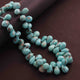 1 Strand Natural Sleeping Beauty Turquoise Faceted Big Size Tear Drop Briolettes -Arizona Turquoise Tear -6mmx10mm-6mmx10mm 8.5 Inches BR3837 - Tucson Beads