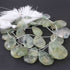 1 Strand Prehnite Pear Drop Faceted Briolettes -  - 22mmx15mm-36mmx25mm 8 Inches BR1926