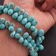 1 Strand Natural Sleeping Beauty Turquoise Faceted Big Size Tear Drop Briolettes -Arizona Turquoise Tear -3mmx7mm-6mmx11mm 9 Inches BR3298 - Tucson Beads