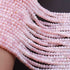 1  Strand Shaded Pink Opal  Faceted Rondelles   - Round Shape Beads 4mm 13  Inches  BR607