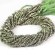 5 Strands Mystic Green Pyrite Faceted Finest Quality Rondelles 3mm -4mm 13 inch RB146 - Tucson Beads