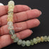 1 Strand Prehnite Smooth Rondelles  -Gemstone Beads - 7mm -11mm-16 Inches BR1217