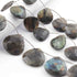 1  Strand Labradorite Faceted Briolettes -Heart Shape  Briolettes  28mmx29mm31mmx32mm -8 Inches BR3671