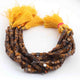 1 Long  Strand Brown Tiger Eye Cube Briolettes - Box Shape Beads 5mm-7mm  8 Inches BR1764 - Tucson Beads