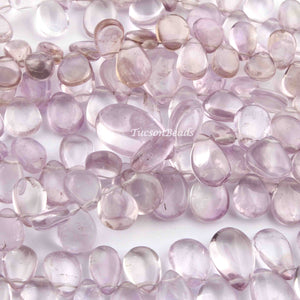 1 Strand Pink Amethyst Smooth Briolettes - Amethyst Smooth Pear Drop & Heart Briolettes  6mmx5mm-22mmx14mm 9 Inches BR1678 - Tucson Beads