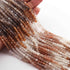 1 Strand Finest Quality Multi Moonstone Faceted Coin  Briolettes-  Coin Beads 4mm 12.5 Inch BR0978