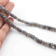 1 Long Strand Labradorite Smooth Roundelles - Labradorite Plain Rondelles Beads 5mm-10mm 18 Inches BR1241 - Tucson Beads