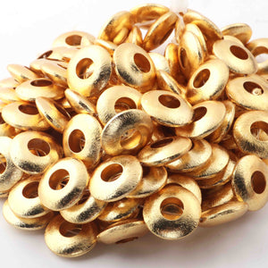 1 Strands Gold Plated Designer Copper Round with hole Beads , Copper Beads , Jewelry Making -20mm 8 inches GPC674 - Tucson Beads