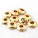 1 Strands Gold Plated Designer Copper Round with hole Beads , Copper Beads , Jewelry Making -20mm 8 inches GPC674 - Tucson Beads