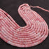 1  Strand  Pink Opal  Smooth Briolettes  - Wheel Shape Briolettes - 9mm - 15 Inches BR02572