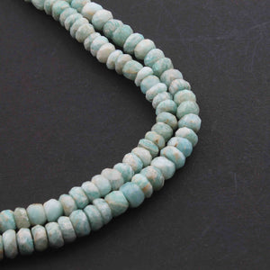 2 Strand Amazonite Faceted Roundells - Round  Shape  Roundells 6mm 13.5 Inches BR2381 - Tucson Beads