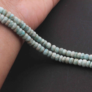 2 Strand Amazonite Faceted Roundells - Round  Shape  Roundells 6mm 13.5 Inches BR2381 - Tucson Beads