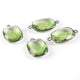 23 Pcs Green Amethyst Oxidized Silver Plated Faceted Rectangle Shape Connector /Pendant 28mx16mm-24mmx16mm PC577 - Tucson Beads