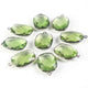 23 Pcs Green Amethyst Oxidized Silver Plated Faceted Rectangle Shape Connector /Pendant 28mx16mm-24mmx16mm PC577 - Tucson Beads