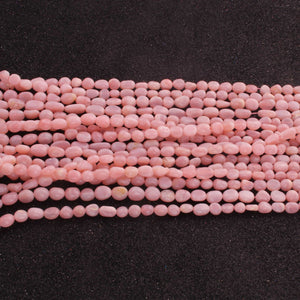1  Strands Pink Opal Smooth  Briolettes - Oval Shape    Beads -5mm-9mm- -13 inches BR02568 - Tucson Beads