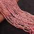 1  Strands Pink Opal Smooth  Briolettes - Oval Shape    Beads -5mm-9mm- -13 inches BR02568