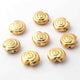 2 Strands 24k Gold Plated Over Copper Snail Mat Finish Beads- Snail Mat Beads -Spiral Beads-17mm- 8 inch Strand GPC686 - Tucson Beads