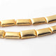1 Strand Gold Plated Designer Copper Rectangle Scratch Bar Shape Beads,Jewelry Making 24mmx12mm 8 inches BulkLot GPC879 - Tucson Beads