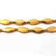 2 Strands Gold Plated Designer Copper Marquise Shape Beads,Casting Marquise Beads,Jewelry Making Supplies-21mmx10mm 8.5 inches GPC676 - Tucson Beads