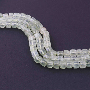 1 Strand Prehnite Faceted Cube Briolettes- Prenite Briolettes 7mm  9 inches BR3731 - Tucson Beads