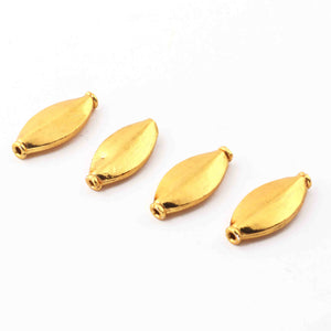 2 Strands Gold Plated Designer Copper Marquise Shape Beads,Casting Marquise Beads,Jewelry Making Supplies-21mmx10mm 8.5 inches GPC676 - Tucson Beads