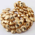 1 Strand Gold Plated Designer Copper Coin Shape Beads, Scratch Mat Finish Beads, Jewelry Supplies 20mm 8 inches Bulk Lot GPC897
