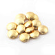 1 Strand Gold Plated Designer Copper Coin Shape Beads, Scratch Mat Finish Beads, Jewelry Supplies 20mm 8 inches Bulk Lot GPC897 - Tucson Beads
