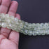 1 Strand Prehnite Faceted Cube Briolettes- Prenite Briolettes 7mm  9 inches BR3731