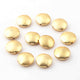 1 Strand Gold Plated Designer Copper Coin Shape Beads, Scratch Mat Finish Beads, Jewelry Supplies 20mm 8 inches Bulk Lot GPC897 - Tucson Beads