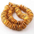 1 Strand Wave Disc Beads 24k Gold  Plated On Copper-Potato Chips Beads - 14mm- 7.5 inch Strand GPC607