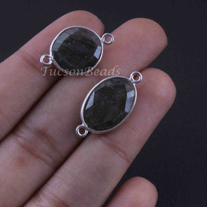 10 Pcs Beautiful Labradorite Assorted Shape 925 Sterling Silver Gemstone Faceted Connector - 25mmx13mm-20mmx12mm SS1126 - Tucson Beads