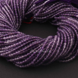 5 Strands Shaded Amethyst  Gemstone Balls, Semiprecious beads 12.5 Inches Long- Faceted Gemstone -3mm Jewelry RB0100 - Tucson Beads