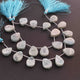 1  Long Strand Aquamarine Faceted Briolettes -Pear Shape Briolettes -10mm-14mm-8  Inches BR01456 - Tucson Beads