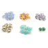 5 Pcs Birth Stone Faceted 925 Sterling Vermeil Oval Shape Connector , Birthstone Colors Add-  Connector 18mmx11mm  SS0015