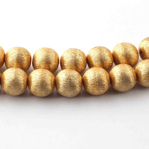 1 Strand Gold Plated Designer Copper Balls, Copper Balls,Jewelry Making Supplies 14 mm 8.5 inches Bulk Lot GPC687 - Tucson Beads