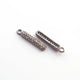 1 Pc Pave Diamond Designer Tube "Cylinder" 925 Sterling Silver Pendant - 17mmx3mm PDC864 - Tucson Beads