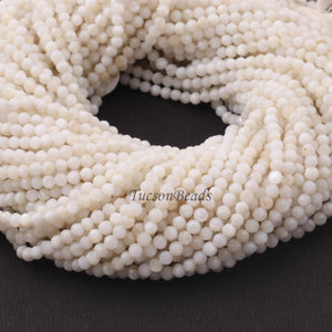 5 Strands Mother Of Pearl  Gemstone Balls, Semiprecious beads 12.5 Inches Long- Faceted Gemstone -3mm Jewelry RB0093 - Tucson Beads